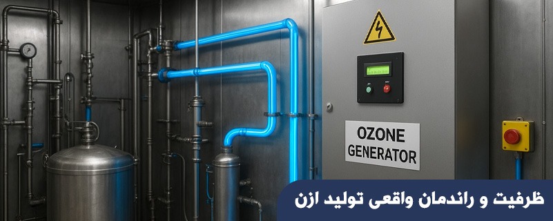 ظرفیت و راندمان واقعی تولید ازن